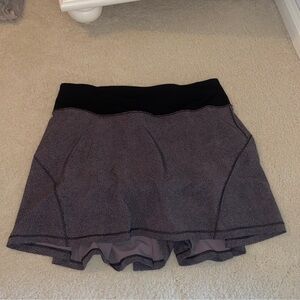 lululemon athletica Black and Gray Mini Skirt